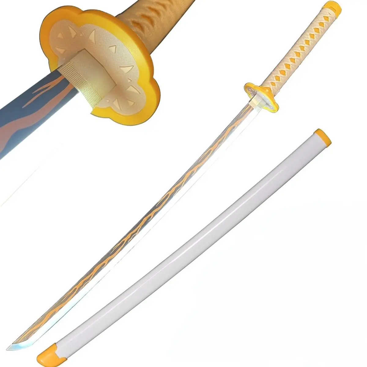 Zenitsu Demon Slayer LED Sword Cosplay Costume for Men - Menswear, Thunder Clap and Flash Feature horror mask
