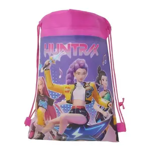 Girl Cartoon Drawstring Pouch, Sports Backpack, Lightweight Storage Bag, Fun and Practical Accessory