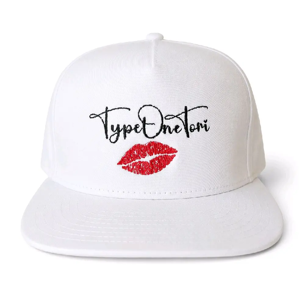 Official TypeOneTori Embroidered Snapback Hat | White Adjustable Cap | Creator Merch