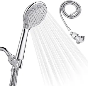 Detachable Handheld Shower  with Hose - High  5 Functions Showerheads Hand Held Shower Heads,Extra Long 4.7 ft. Stainless Steel Hose and Holder.