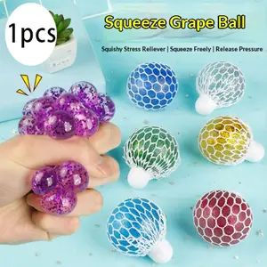 New Glitter Squeeze Ball Toy, Squishies, Stress Relief for Adults and Kids, Fun Fidget Toy for Students, Random Colors, Sold Individually