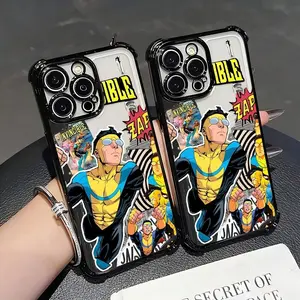 Comic Invincible Phone Case Shockproof Transparent Soft Back Cover Compatible With  17 16 15 14 13 12 11 Pro Max Air X XSMAX Plus
