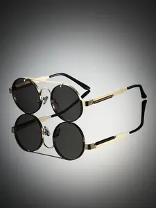 Elegant New Round Frame Fashion Sun Protective Sunglasses, Trendy Metal Frame Design, Simple Vintage Style, Stylish Glasses for Women and Men