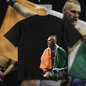 UNDISPUTED Conor McGregor UFC178 Heavy Cotton T-shirt The Notorious MMA Fight Night UFC Shirt Fan Apparel Regular Fit Direct To Garment Breathable Printing
