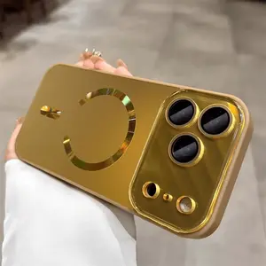 Phone Case - Matte Magnetic Phone Cover for Iphone 17/16/15/Pro Max/Pro/Plus/Air with Magsafe Wireless Charging, Featuring a Frosted Back And Metal Lens Frame Buttons