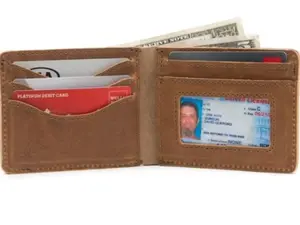 Classic Medium Leather Bifold Wallet Full Grain Leather by Saddleback Co Tan TO