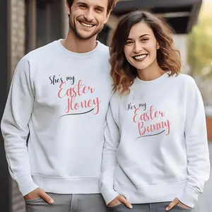 Easter Couple Matching T-shirts, Easter Bunny Shirts, Easter couples Shirt, Easter Honey and Bunny tee, funny easter couple tee