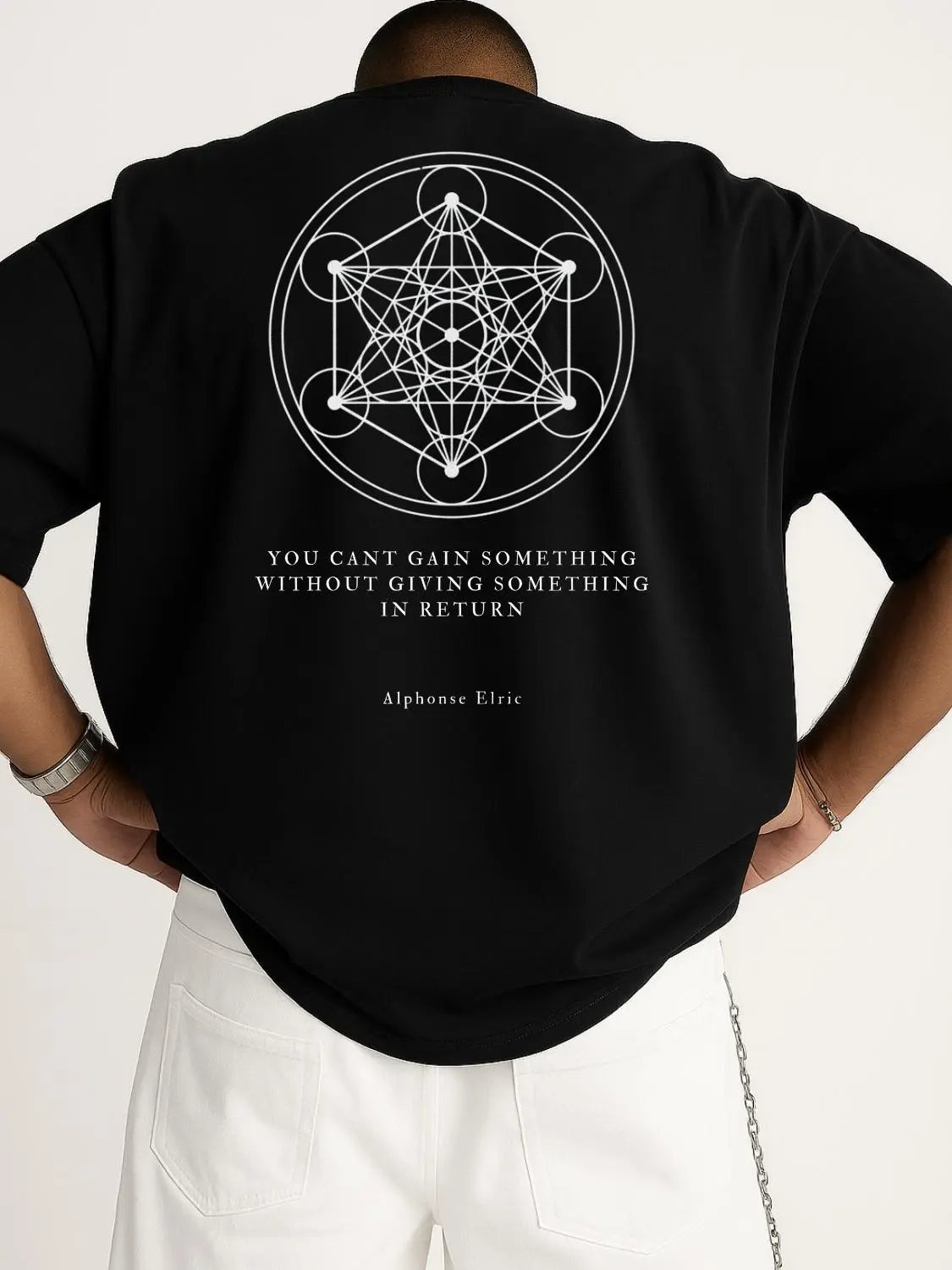 Equivalent Exchange Alchemy Circle Tee, Fullmetal Alchemist Anime Shirt, Alphonse Elric Quote T-Shirt, Anime Philosopher’s Stone Merch, Manga Magic Clothing