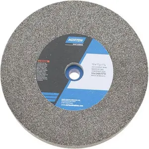 Norton 36 Grit Aluminum Oxide Bench & Pedestal Grinding Wheel 10" Diam x 1-1/4" Hole x 1-1/2" Thick, 2485 Max RPM, Very Coarse/Coarse Grade 66253161393