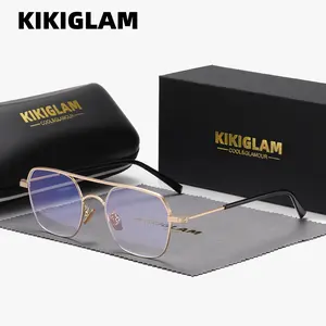 KIKIGLAM Unisex Fashion High-End Craftsmanship Full-Frame High Quality plano Glasses, exquisite elegant Anti-Blue Light Plano lenses