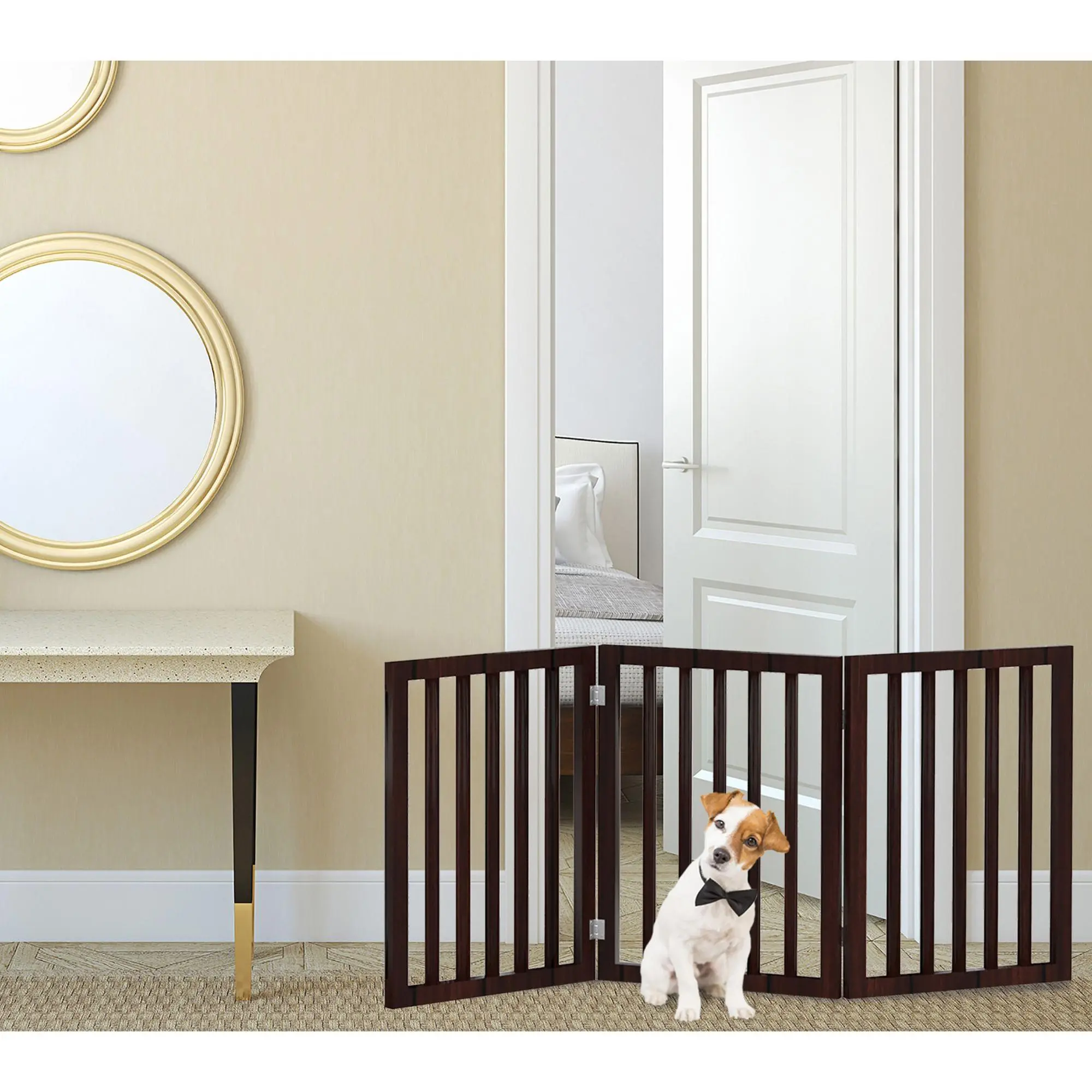 Petmaker Pet Gate 3-Panel 55" Indoor Foldable Fence