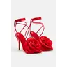 Love Is Blooming Heeled Sandals - Red