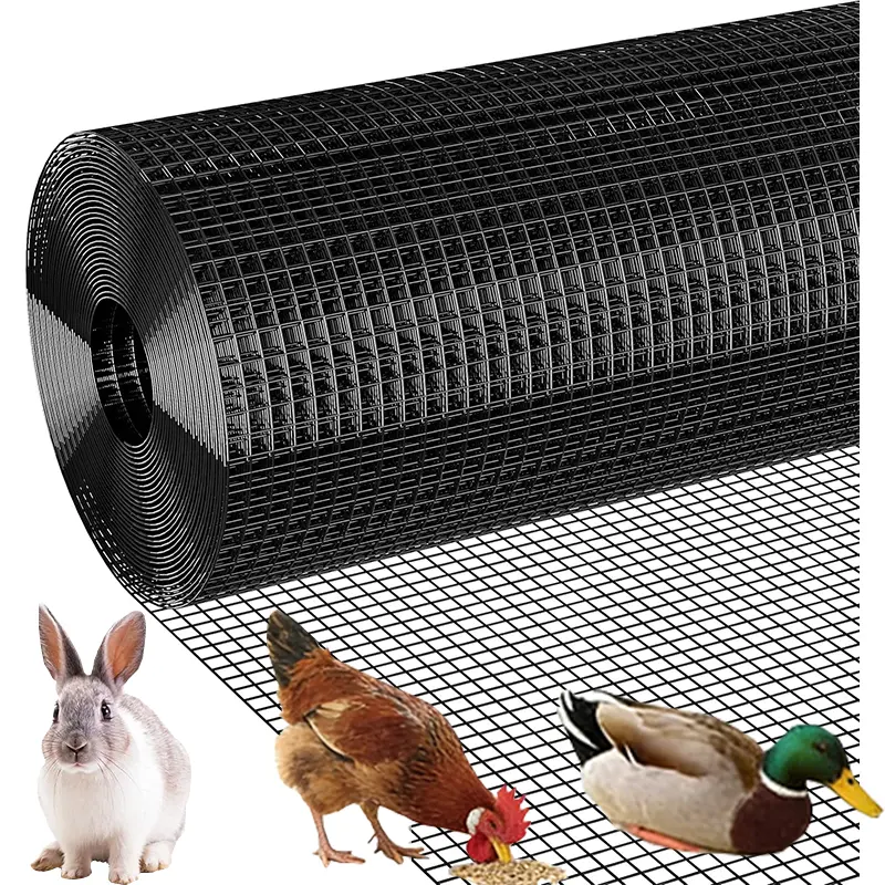 Hardware Cloth 1/2 inch 36inch x 50Foot 19 Gauge, Vinyl Coated Chicken Wire Mesh Roll Chicken Wire Fencing Garden Fencing Mesh Wire Fence Garden Fencing Wire Cloth Mosquito Insect Trap Mosquito Killer