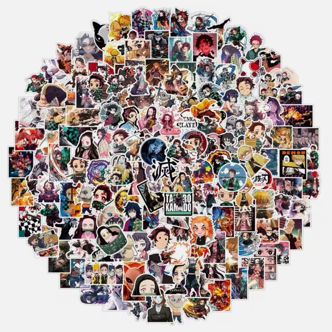 50Pcs Anime Demon Slayer Stickers Pack For Skateboard/Luggage/Laptop/Car Decal