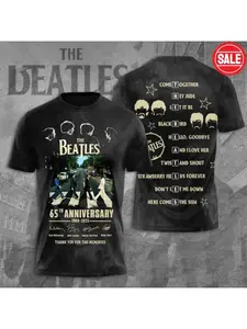 Classic Beatles Rock 3D Men's T-Shirt A672, Unisex, Loose Fit, Casual Sporty Style, Men's Short Sleeve