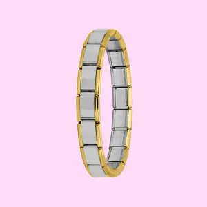 ITALIAN BRACELET BICOLOR Gold & Silver Tone Fashionable Women's Jewelry Accessory
