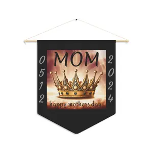 Home Decor Fabric Pennant with Wood Dowel