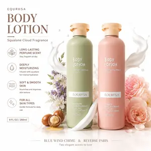 EOURHSA Squalane Cloud Fragrance Body Lotion – 9oz, Long-Lasting Perfume Scent, Moisturizing Cream for Soft, Smooth Skin – Blue Wind Chime & Reverse Paris Fragrance