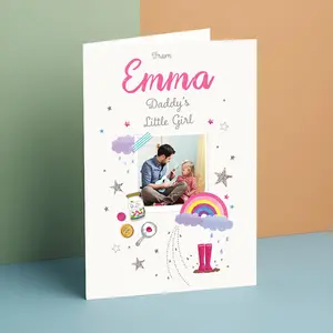 Custom Photo Card For Mom/Dad Greeting Card (5x8 & 10x8 Inches) – Perfect Gift for Mom/Dad  “Create a memory they’ll cherish forever—because every smile deserves to be remembered!”