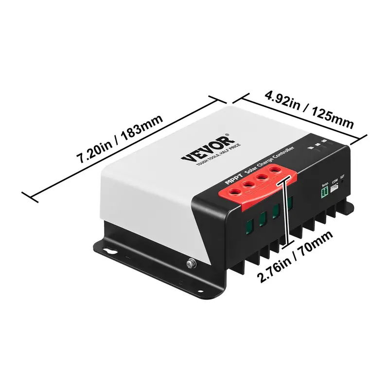 【Fallpicks】VEVOR 50A MPPT Solar Charge Controller, 12V / 24V Auto DC Input, Solar Panel Regulator Charger with Bluetooth Module, 98% Charging Efficiency for Sealed(AGM), Gel, Flooded and Lithium Battery Charging 【Fallpicks】VEVOR 50A MPPT Solar Charge Controller, 12V / 24V Auto DC Input, Solar Panel Regulator Charger with Bluetooth Module, 98% Charging Efficiency for Sealed(AGM), Gel, Flooded and Lithium Battery Charging