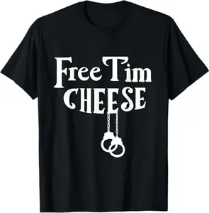 Funny Free Tim Cheese Trendy Meme T-Shirt for Men - Casual Short Sleeve Crew Neck Tee with Humorous Design - Menswear