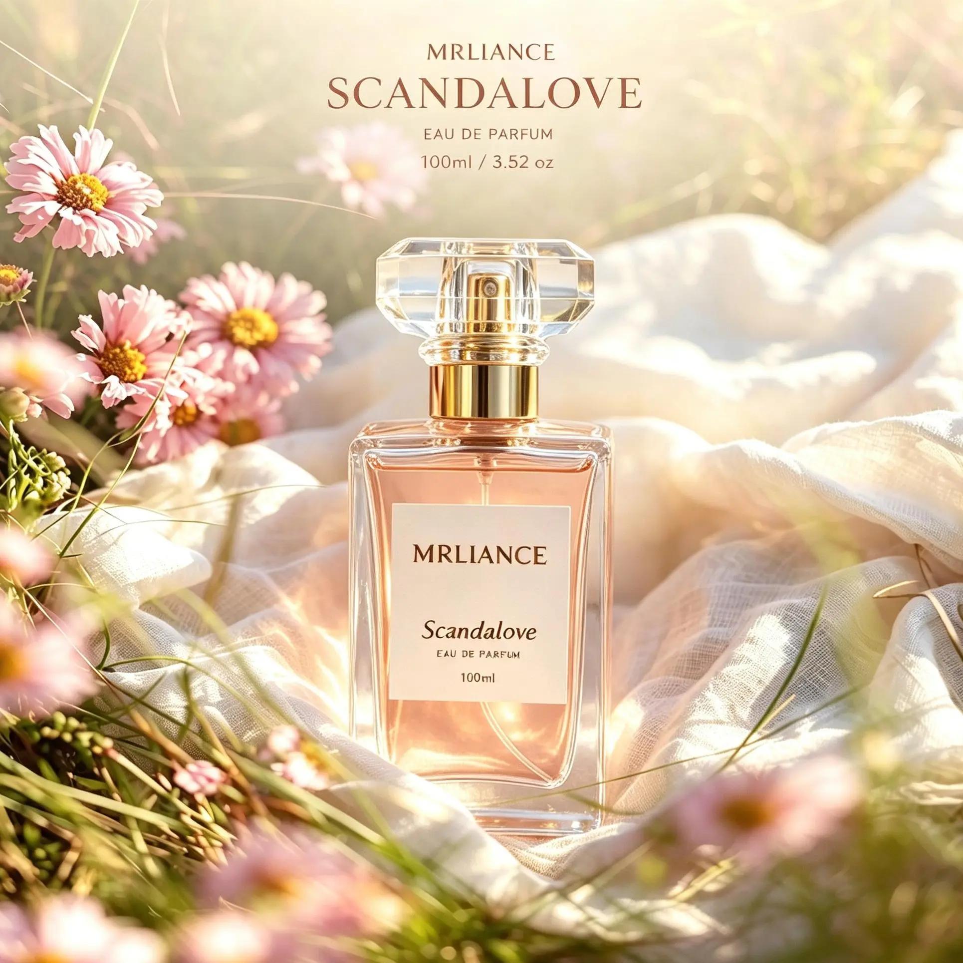 MRLIANCE Scandalove Eau de Parfum 100ml - Women's Long-Lasting Elegant Pink Bottle Fragrance for Daily Use, Dating Gift