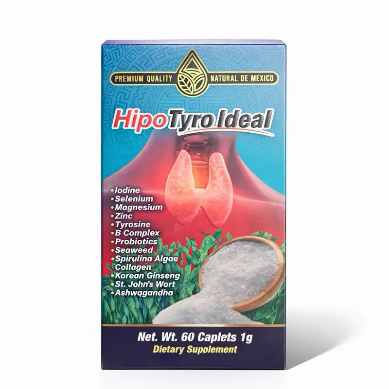 HipoTyro Ideal Thyroid Support Supplement – Iodine, Selenium, Zinc & Ashwagandha | 60 Caplets HipoTyro Ideal Thyroid Support Supplement – Iodine, Selenium, Zinc & Ashwagandha | 60 Caplets