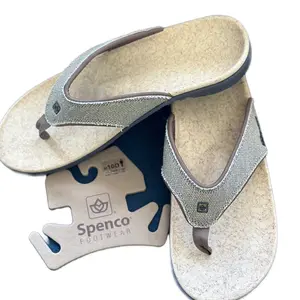 Spenco kholo Men's Flip Flops Straw/Java/Cork - 10 Medium Sandal