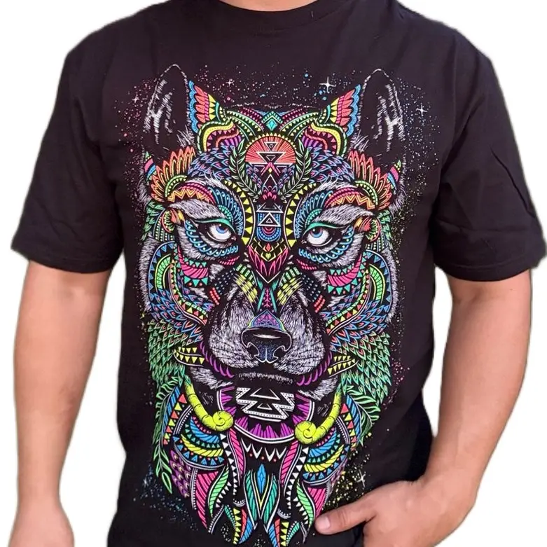Playera neón con diseños mexicanos Playera neón con diseños mexicanos