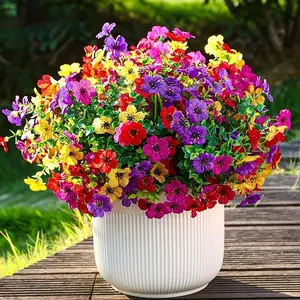 20pcs Vibrant Eucalyptus Bouquets, Realistic Artificial Lavender Flowers, UV-Resistant Decorative Blooms, Spring Summer Fake Flower Set, Artificial Mixed Flower