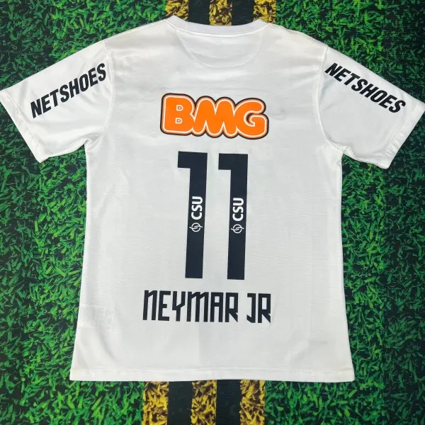1213 Santos White Home Neymar Jr 11 Soccer Short Sleeve Jersey