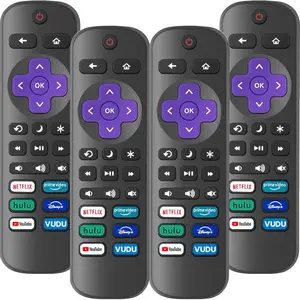 4 Pack Replacement Remote Control Only for Roku TV, Compatible with All TCL Roku/Hisense Roku/Onn Roku/Sharp/Philips Roku (Not for Roku Stick, Box or Speaker)