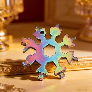 1 Piece 18-In-1 Mini Snow Hammer Set, Hex Wrench, Multi-Functional Keychain, Portable Camping Survival Gear, Outdoor Hiking Stainless Steel Bottle Opener