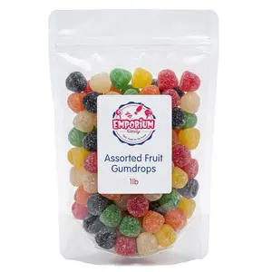 Assorted Giant Jels Bulk Gumdrop Candy 1 lb – Sugar Sanded Jelly Candy Mix, Fruity Flavors (Cherry, Orange, Lemon, Lime, Pineapple, Anise) – Chewy Gummies for Parties, Candy Buffets, Events & Bulk Snacking