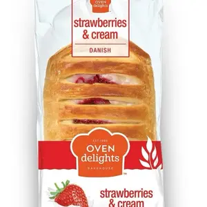 Oven Delights Danish – 12 Pieces (2 Boxes, 6 Each) | Strawberry Cream Snack | Cake