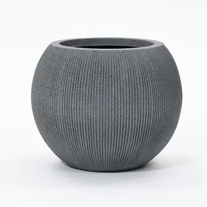 Ibiza sphere indoor/outdoor planter, dark grey