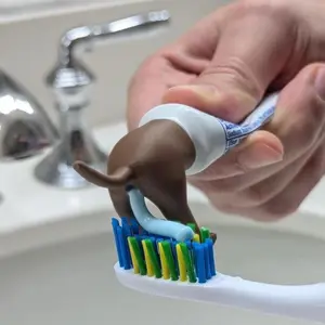 1pc Pooping Dog Butt Toothpaste Topper: Funny Gag Gift for Dog Lovers,Funny Gifts, Joke Gifts for Friends