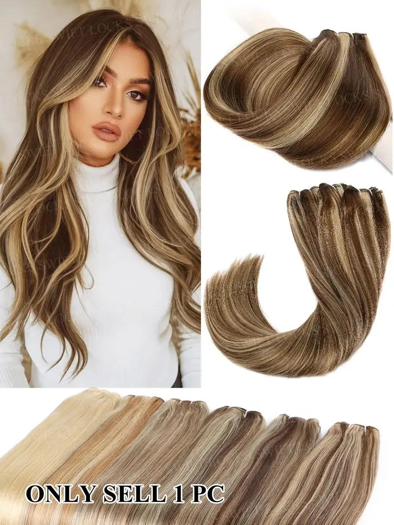 18 inch flat weft human hair extensions - TikTok Shop display picture 2