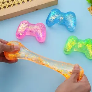 Squishy Sequins Game Machine Maltose Fidget Toy Anti-stress Slow Rebound Pinch Toy Elastic Squeezing Colored Decompression Toy