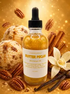 Butter Pecan Moisturizing Body Shimmer Oil Caramelized Sugar Cinnamon Butter Pecan Brown Sugar Vanilla by Karafa Essentials