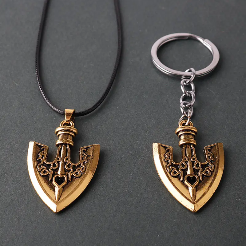 Anime JoJo's Bizarre Adventure Kujo Jotaro Arrow Metal Pendant Necklace - Bling Stylish Accessory, Choker Charm Costume Jewelry for Gifting
