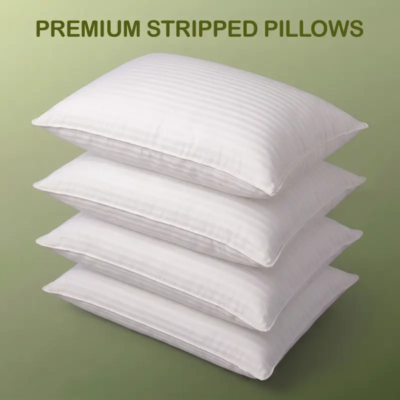 Utopia Bedding Premium Hotel Pillows (Set of 4) - 9 in Extra Thick Plush Polyester Fill, Breathable Cooling, Sustainable, Pillows for Sleeping, Home Goods, Standard/Queen Fit for Everyday Beds, Hotel Style Quality Support for Side/Back Sleepers