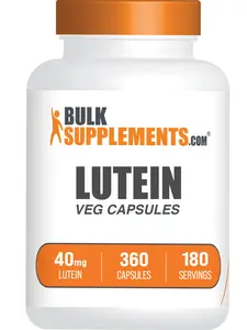 BulkSupplements Lutein 40mg Capsules-  Lutein Supplement - Gluten Free, 2 Capsules per Serving, 360 Capsules