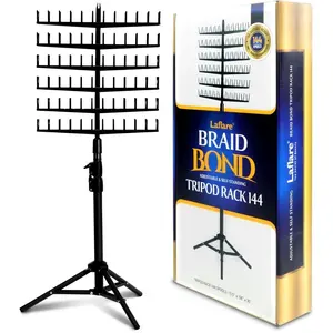 Standing Braid Hair Organizer – 144 Pegs Hair Extension Holder, Divider & Display Stand for Hair Braiding, Height Adjustable Rack, Easy to Assemble