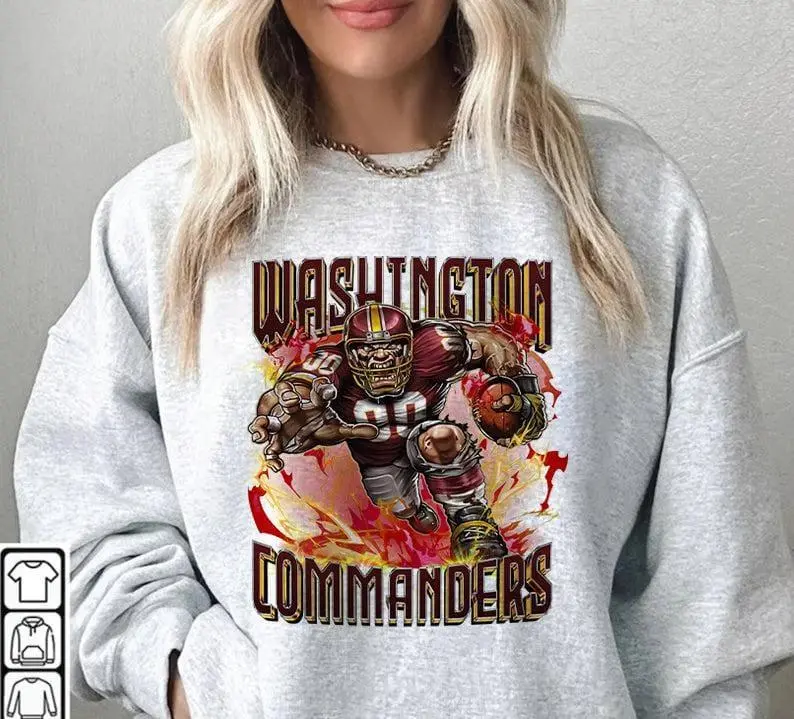 Washington Football Sweatshirt, Vintage 90s Football Sweater, Made In USA, Gift For Football Fan
