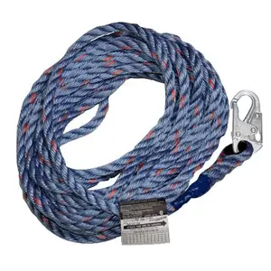 Miller By Honeywell 493-300L-Z7-50FTBL0.62 Polyester Lanyard with Snap Hook Carabiner - 50 ft