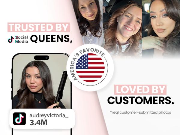 ELLA BELLA Hair Straightener & Curler 2 in 1, Airflow Flat Iron Curling Iron Combo with NST Plates, Air Curler & Straightener for Short and Long Hair, Smooth Glide Hair Styling Iron for Salon Results