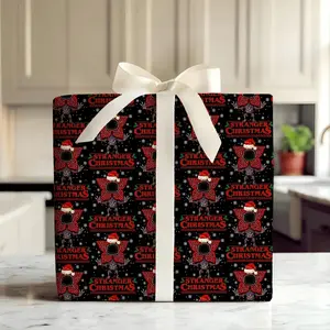 Stranger Things Inspired Wrapping Paper, Stranger-Christmas Wrap Paper, Horror Movie Upside Down Present Wrap For Fans Family Friends, In a world full of tens Be An Eleven