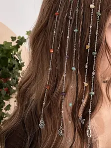 Boho Turquoise Shell Conch Moon Hair Accessories Set, Casual Fashion Jewelry for Women, Perfect Gift Idea, All Seasons Wear