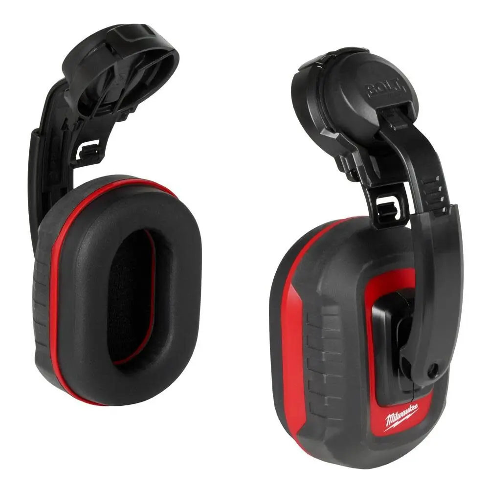 Milwaukee 48-73-3250 BOLT Eardefenders, 24dB Noise-Reducing Work Safety Earmuffs for Home Improvement Security